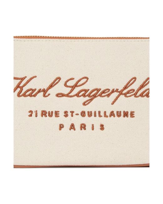 Karl Lagerfeld Pink Natürliche kamelbuchstaben pouch hotel
