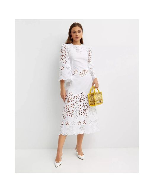Dolce & Gabbana White Midi Dresses