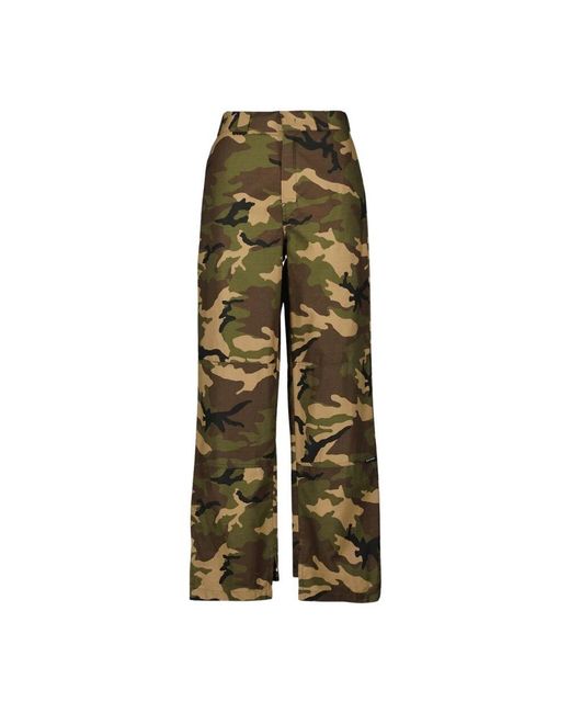 Palm Angels Stylische Militär Camo Hose Aw23 in Green für Herren