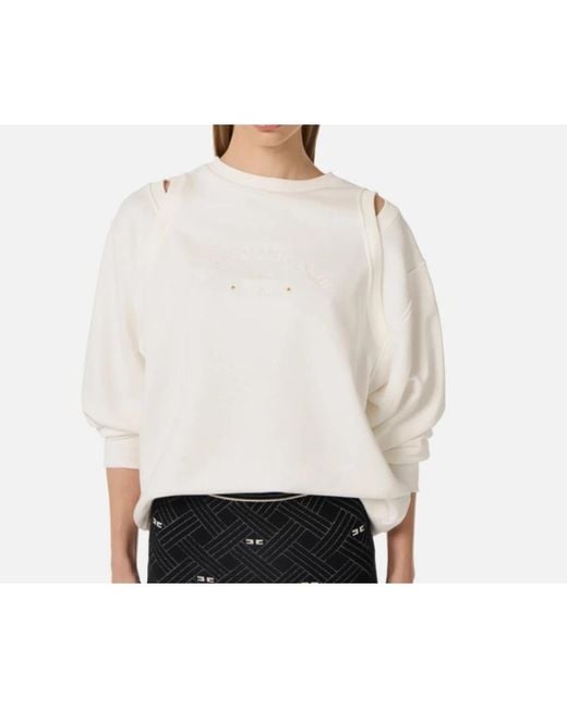 Elisabetta Franchi White Sweatshirts