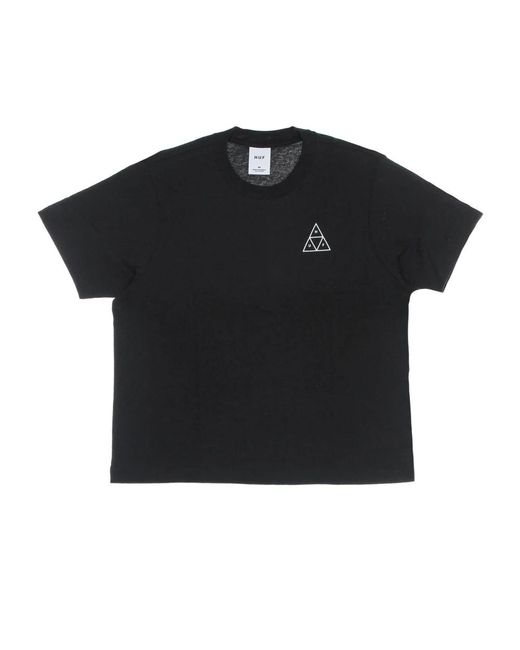 Huf Black Entspanntes T-Shirt Mit Triple Triangle Design