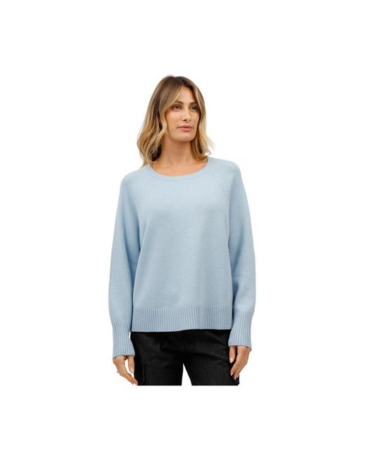 Gran Sasso Blue Round-Neck Knitwear