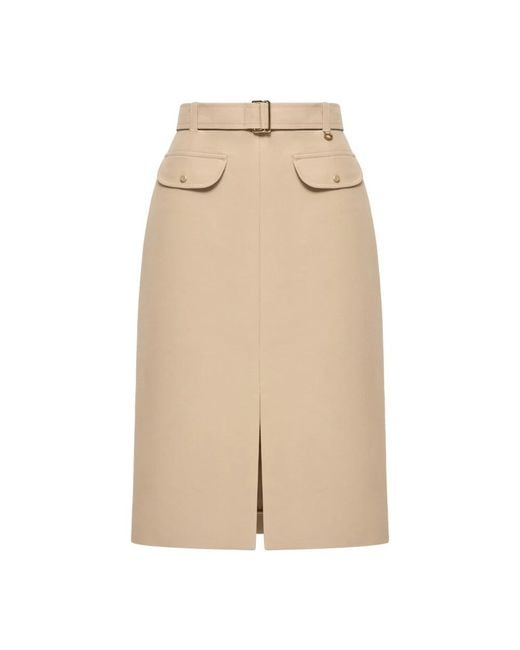 Moncler Natural Midi Skirts
