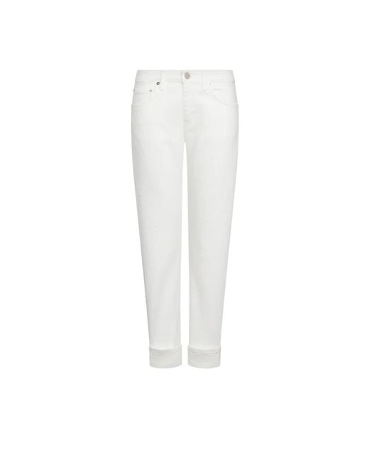 Dondup White Cropped Jeans