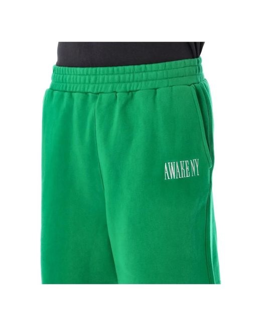 AWAKE NY Stylische sweatshorts für einen wachen look in Green für Herren