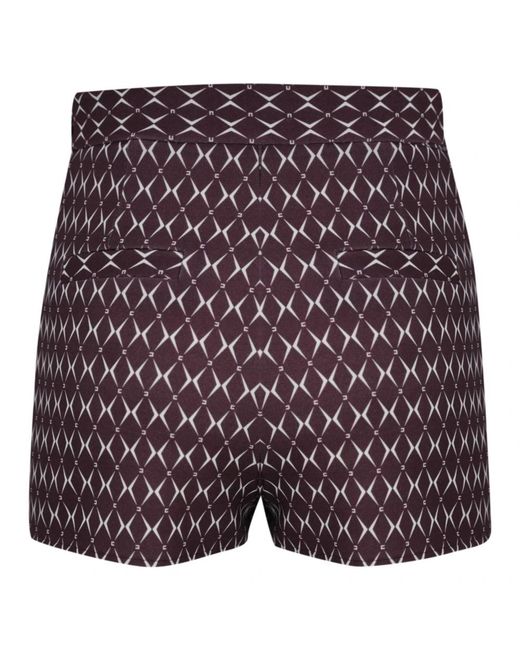Elisabetta Franchi Purple High-waist stretch-crepe-shorts mit schmaler passform