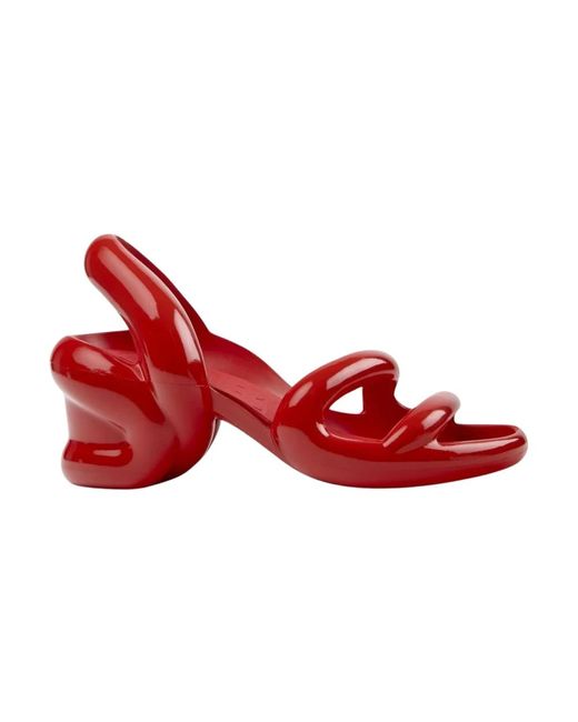 Camper Red High Heel Sandals