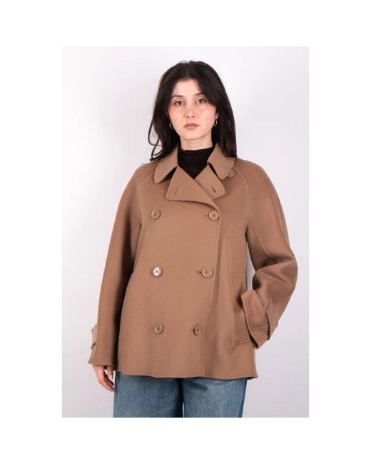 Max Mara Louis Raglan Jacket in het Brown