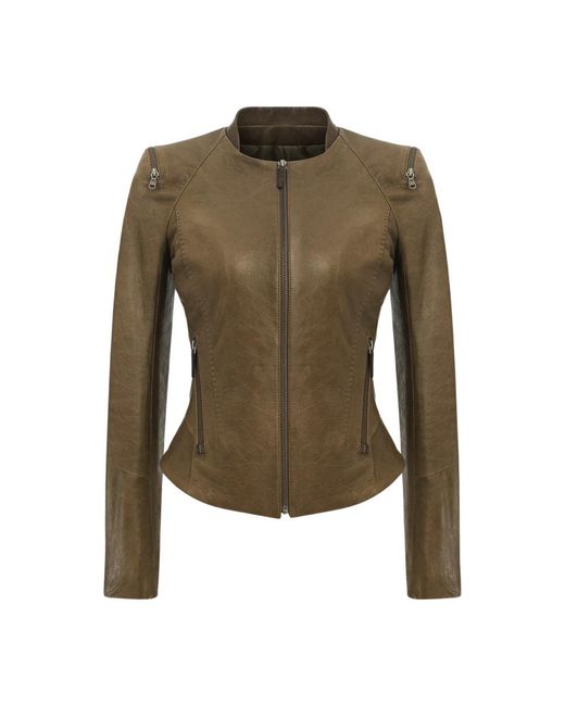 VESPUCCI by VSP Green Biker-Lederjacke
