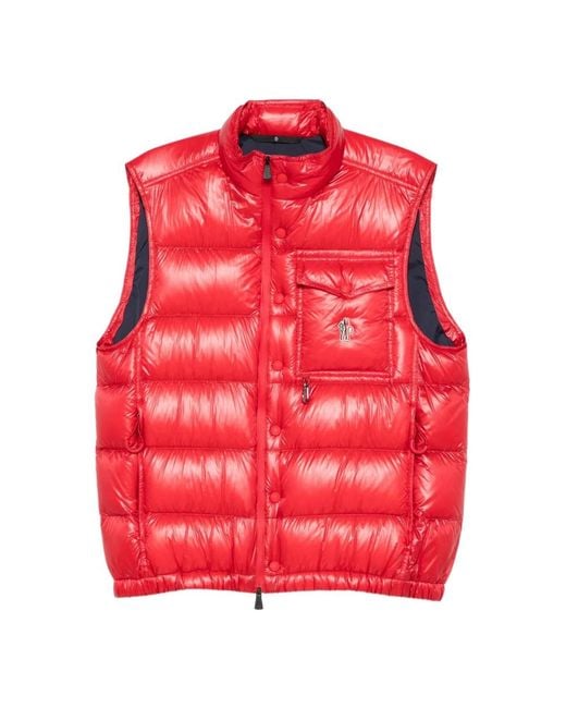 Moncler Red Vests for men