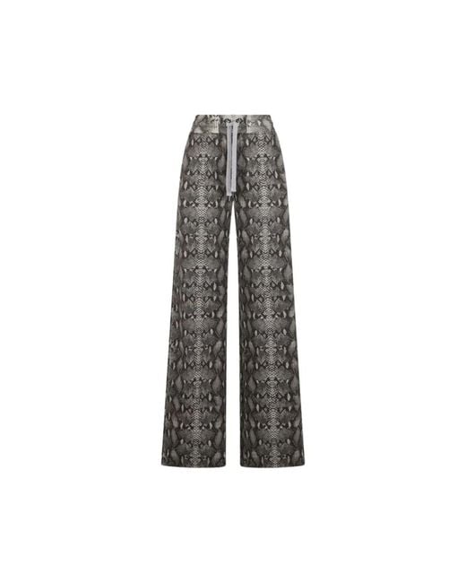 Roberto Cavalli Gray Wide Trousers