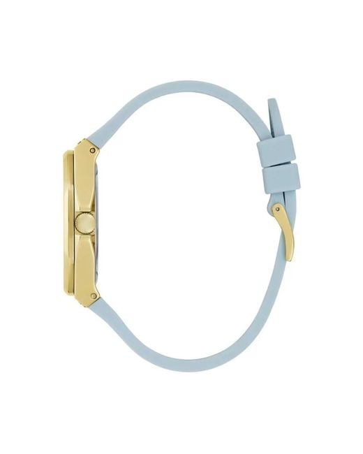 Guess Metallic Blue Synthetic Bracelet Watch