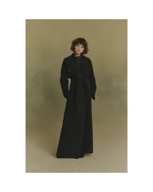 Cortana Black Belted Coats