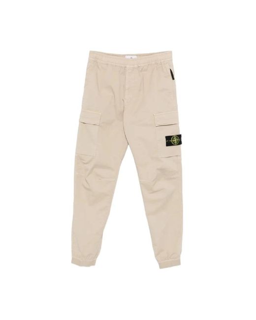 Stone Island Natural Slim-Fit Trousers for men