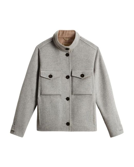 Woolrich Jassen ,Grijs ,Wol Jassen in het Gray