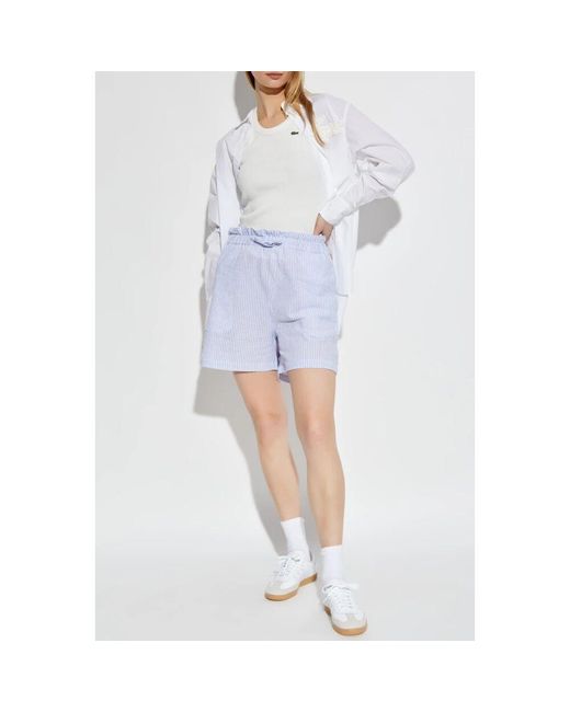 Woolrich Blue Gestreiftes Muster Shorts