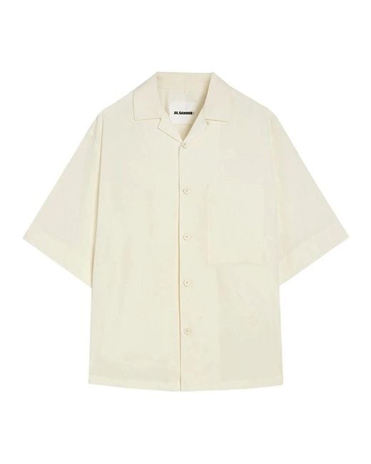 Jil Sander Natural Short Sleeve Shirts for men