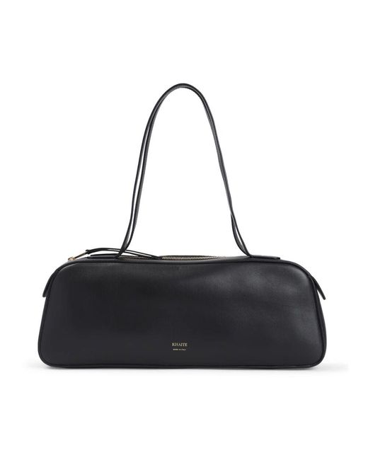 Khaite Black Schwarze leder-schultertasche
