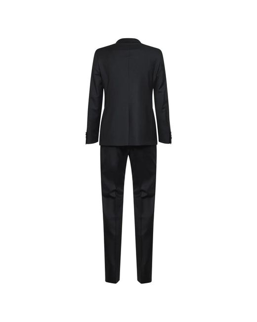 Tagliatore Black Double Breasted Suits for men