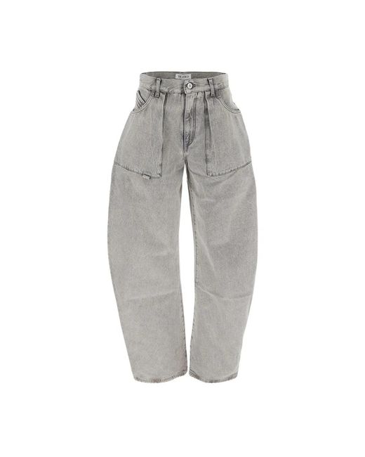 Pantaloni effie in cotone di The Attico in Gray
