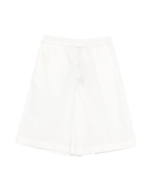 Pinko White Long Shorts