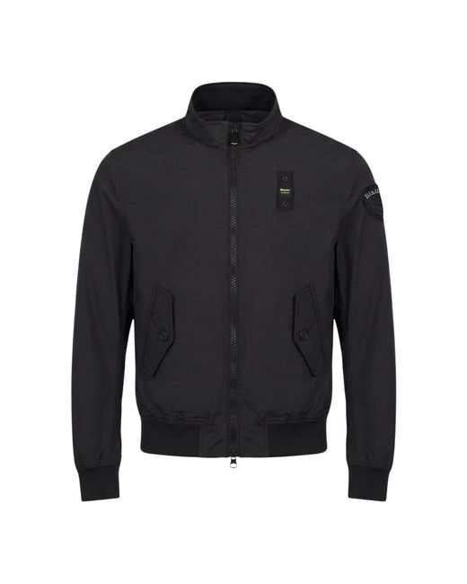 Blauer Jassen ,Zwart ,Leer Alwin Gewatteerd Jack in het Blue voor heren