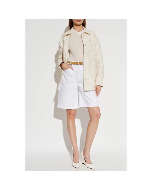 IRO Tops ,Wit ,Leer Sybel Top in het White