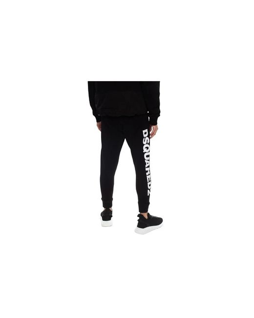 DSquared² Pantalon Jogger Logo Latéral in het Black voor heren