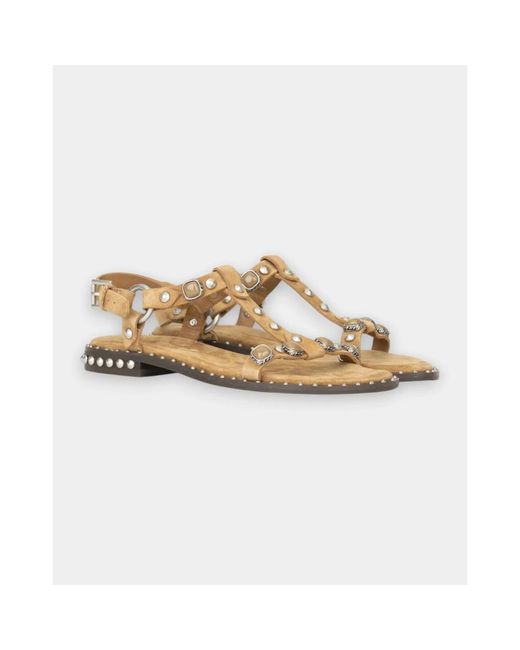Ash Metallic Flat Sandals