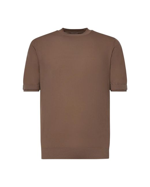 Eleventy Brown Round-Neck Knitwear for men