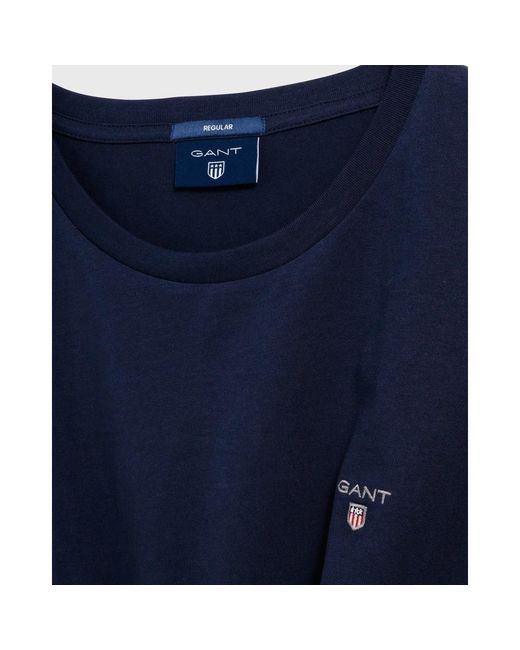 Gant Iconic logo-besticktes t-shirt in Blue für Herren