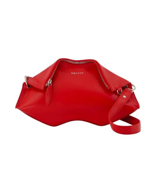 McQueen Red Cross Body Bags