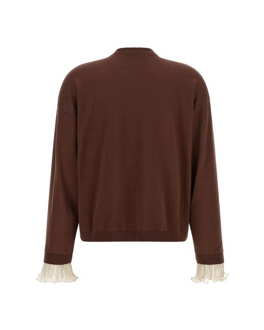 Fabiana Filippi Brown Round-Neck Knitwear