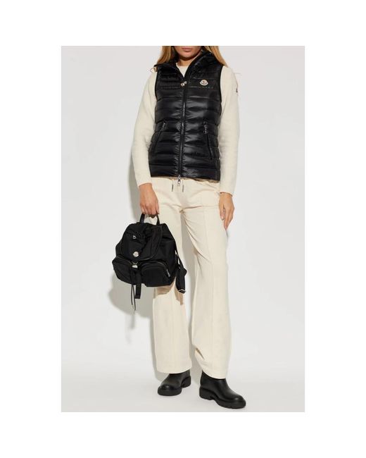 Moncler Jassen ,Zwart ,Polyester Glygosse Gewatteerd Vest in het Black