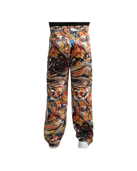 Dolce & Gabbana Multicolor Straight Trousers for men