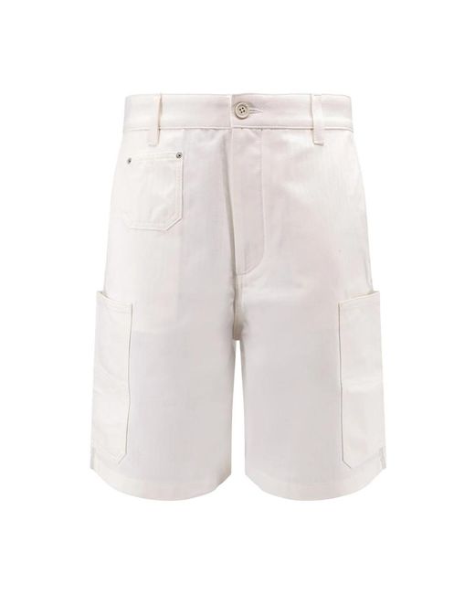 Givenchy Korte Broeken ,Wit ,Katoen Casual Shorts in het Gray voor heren