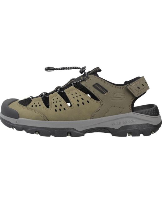Flat Sandals di Skechers in Brown da Uomo