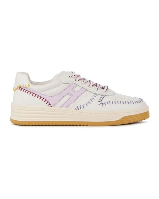 Sneakers con dettaglio colorato di Hogan in White