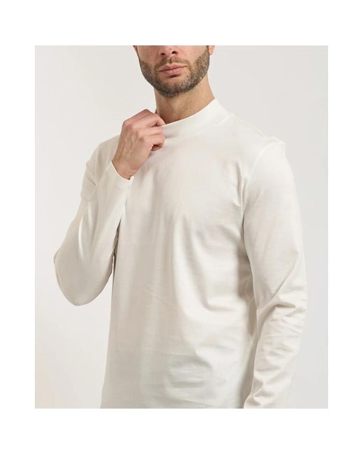 HUGO White Long Sleeve T-Shirts for men