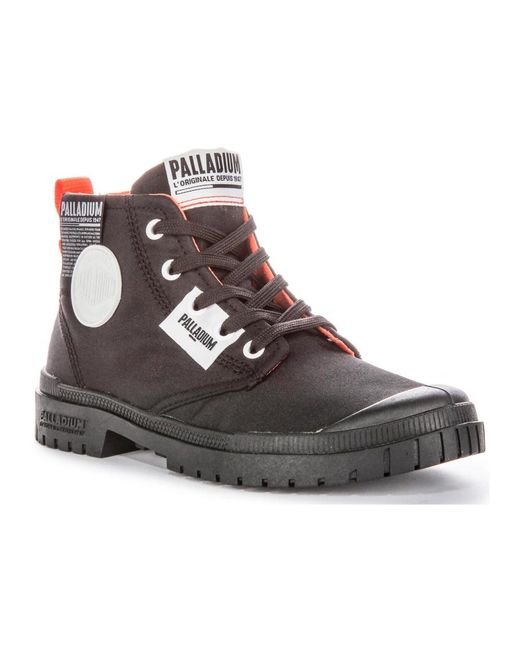 Palladium Brown Lace-Up Boots for men