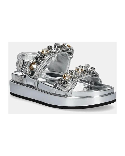 Flat Sandals Tory Burch en coloris White