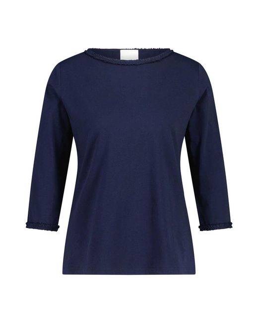 Allude Blue Long Sleeve Tops