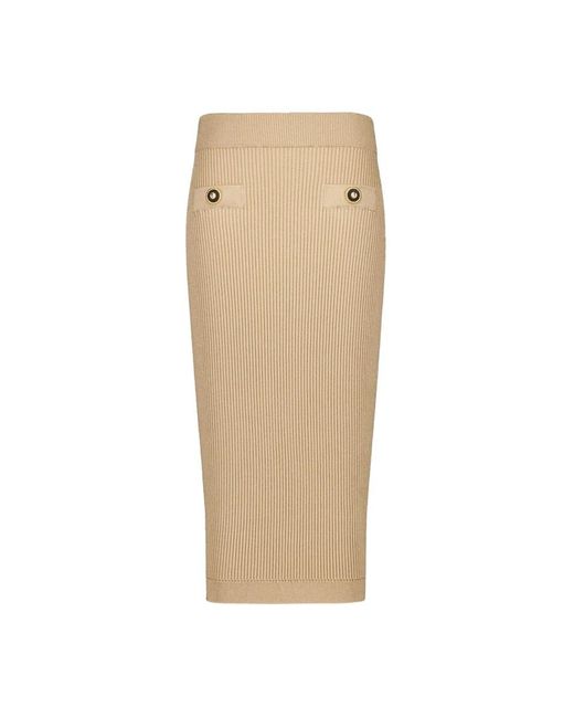 Balmain Natural Midi Skirts