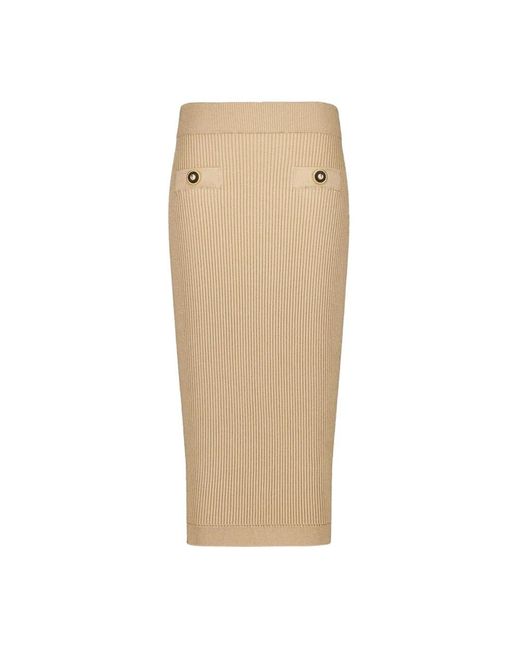 Balmain Midi Skirts in het Natural