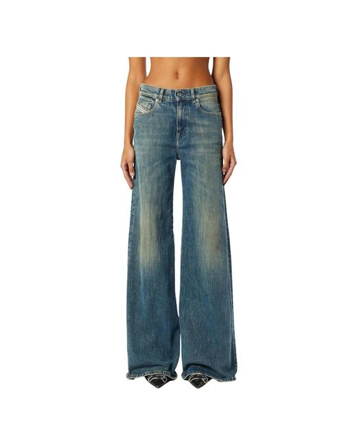 DIESEL Blue Wide Jeans
