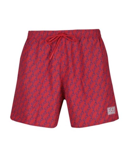 EA7 Red Beachwear for men