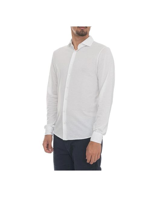 Gran Sasso White Formal Shirts for men