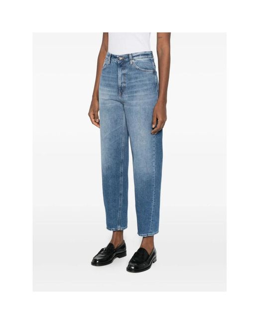 Dondup Jeans ,Blauw ,Katoen Cropped Jeans in het Blue