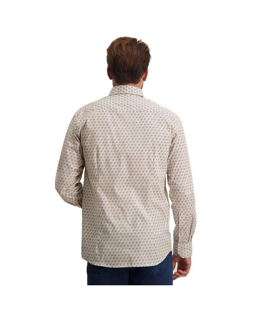 State Of Art Casual Overhemd Met Stijlvolle Print in het Gray voor heren