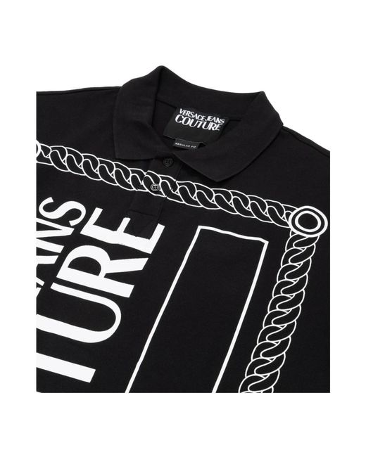 Versace Abstraktes multicolor polo shirt in Black für Herren